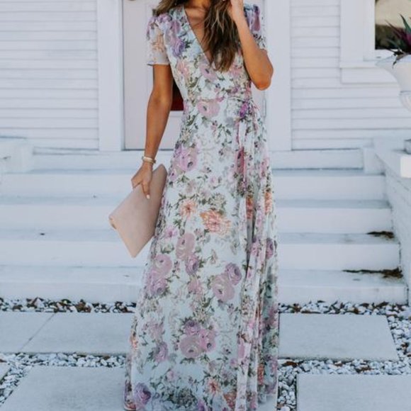 Vici Dresses & Skirts - VICI Floral Wrap Maxi Dress